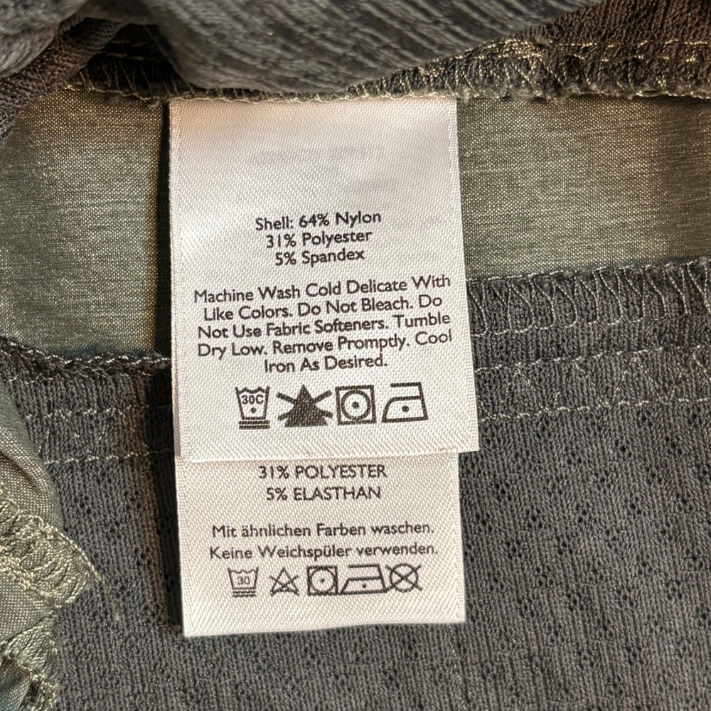 Eddie Bauer Travex Womens 6 Cargo Capri Pants Olive Green Ruched Hiking Outdoor - Picture 4 of 9